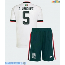 Camisa de time de futebol México Johan Vasquez #5 Replicas 2º Equipamento Infantil Mundo 2026 Manga Curta (+ Calças curtas)